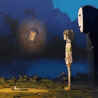 🙇‍♀️ 0369e9b9 Chihiro Spirited Away 센과 치히로의 행방불명, 치히로, 애니메이션, 가오나시, 스튜디오 지브리, 일본 애니 telegram sticker