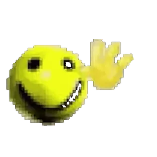 👋 6f71dc29 smiley, salut, emoji, rétro, jaune, pixelisé, au revoir, salutation telegram sticker