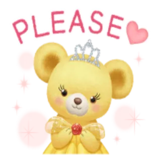 🙏 75304048 PLEASE beer, schattig, prinses, kroon, meisjesachtig, schattig telegram sticker