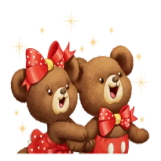 ✨ a31c6974 beren, cartoon, koppel, liefde, animatie telegram sticker