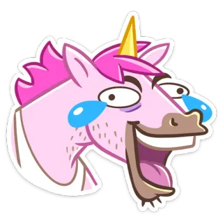 🤣 e0225c46 единорог, мем, смешной, эмодзи, безумный, мультфильм, розовый, стикер telegram sticker