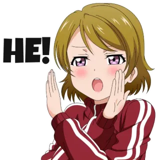 👎 8081c4c1 HE! Аниме, Девушка, Мило, Восклицание, Выражение, Мультфильм whatsapp sticker