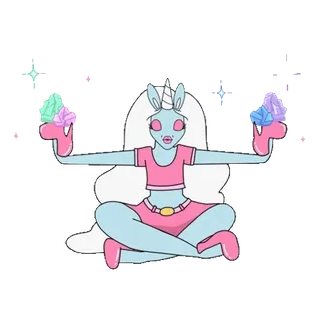 🦄 2e9a8e85 Единорог, Мультфильм, Фэнтези, Милый, Мифический, Магия, Девочка, Наклейка telegram sticker