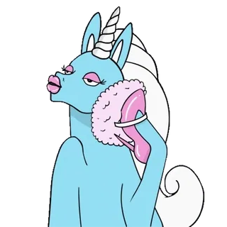 🦄 5e0e6e76 единорог, лошадь, мультфильм, гламур, макияж, красота telegram sticker