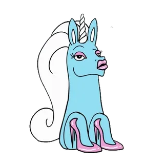 🦄 ead2fe63 единорог, каблуки, мультфильм, фэнтези, животное, милый, смешной telegram sticker
