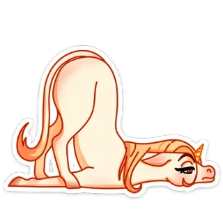 🤪 a31eca52 единорог, животное, милый, наклейка whatsapp sticker