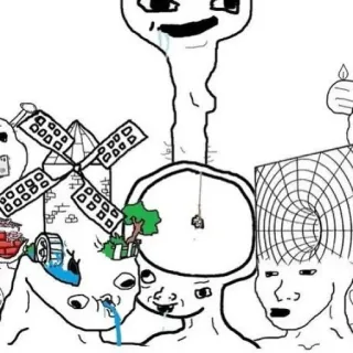 🤤 18c1dd76 Мем, Плачущий, Мозг, Грустный, Сойджак telegram sticker