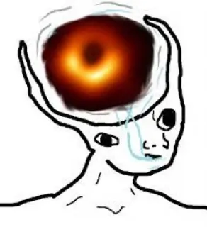 😂 a4fa32ba чёрная дыра, мозг, мем, вояк, космос, интеллектуал telegram sticker