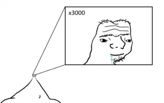 😂 acc40bbb x3000 Зум, Мем, Лицо, Увеличенный telegram sticker