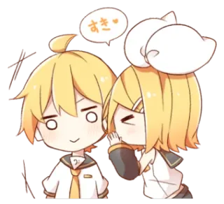 💭 d56eb1c3 Rin and Len Kagamine Vocaloid すき❤ Anime, Niedlich, Vocaloid, Rin Kagamine, Len Kagamine, J-Pop telegram sticker