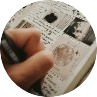 🖋 4726a01c journal, writing, hand, scrapbook, diary, pen telegram sticker