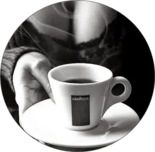 ☁️ 4d98df12 LAVAZZA coffee, lavazza, espresso, drink, hot beverage, caffeine telegram sticker