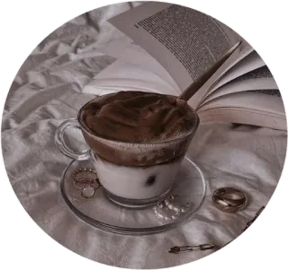 🗞 a686b8e3 coffee, iced coffee, book, reading, drink, beverage, relaxing telegram sticker