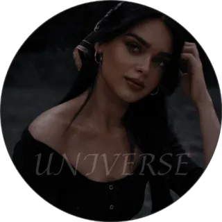 ☁️ 10efd2b6 UNIVERSE wanita, potret, gadis, alam semesta, perempuan telegram sticker