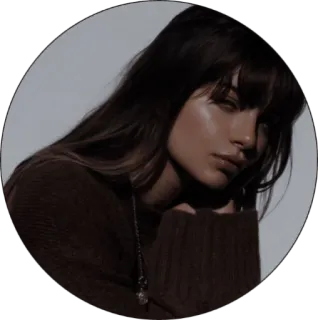 ☕️ 4a1474b1 wanita, potret, gadis, berambut cokelat, gaya, mode telegram sticker