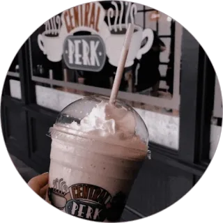 💭 5c7a9ef1 Friends CENTRAL PERK kopi, kafe, minuman, minuman, teman, Central Perk telegram sticker