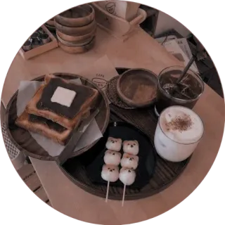 ☕️ 8b27148f makanan, roti bakar, minuman, hidangan penutup, kafe, kopi, mochi telegram sticker