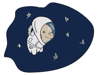 👍 3e15e55d astronauta, kosmos, świnia, zwierzę, kreskówka, gwiazdy, przestrzeń kosmiczna telegram sticker