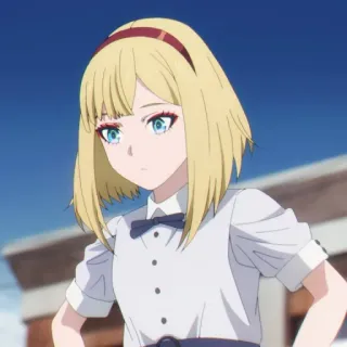 🥀 d0b53218 gadis anime, rambut pirang, imut, karakter, anime telegram sticker