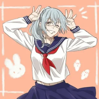 🔅 783c268e Mahito Jujutsu Kaisen anime, mahito, jujutsu kaisen, nhân vật, đồng phục học sinh telegram sticker