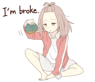 Unmotivated Girl whatsapp stickers