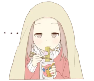 🍜 6b9ffbe4 动漫, 吃, 面条, 拉面, 食物, 可爱 telegram sticker