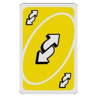 💟 5da50802 uno, inverse, carte, jeu, jaune whatsapp sticker