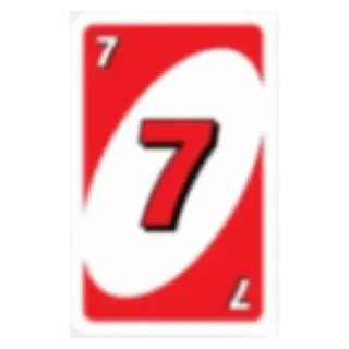 💟 cb870872 uno, carte, jeu, nombre, sept whatsapp sticker