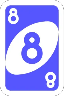 8️⃣ aaa18e21 uno, kaart, nummer, acht, spel whatsapp sticker