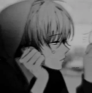 📍 3b31ae0d アニメ, 男の子, モノクロ, 悲しい, ハート, パーカー, エモい, 漫画 telegram sticker