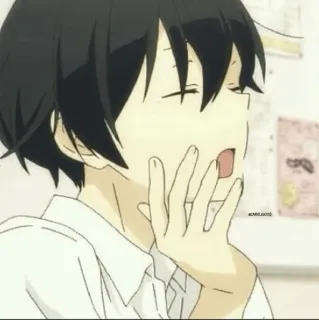 📍 f8b08e59 애니메이션, 소년, 하품, 캐릭터, 만화, 만화 telegram sticker