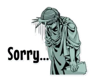 😓 3013c628 Sorry... Entschuldigung, traurig, leid, Statue, Emotion telegram sticker