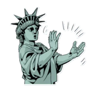 👏 58c90061 Freiheitsstatue, Applaus, Feier, New York, Amerika, Gruß telegram sticker