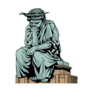 🤔 d81f1fae Statue of Liberty statue, freiheit, denken, new york, vereinigte staaten, wahrzeichen telegram sticker