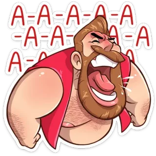 🤬 653a74e3 A-A-A-A-A
-A-AA-A
A man, scream, yell, cartoon, exaggerated, anger, red telegram sticker