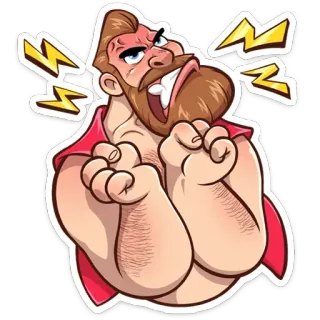 😡 d5cd4995 anger, cartoon, exasperated, man, rage, strong telegram sticker