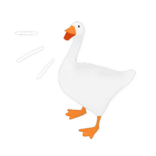 🗣 67a79a9b gans, vogel, dier, wit, oranje, boerderij telegram sticker