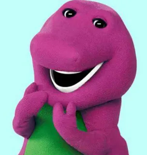 😉 cf3b0d52 Barney Barney & Friends khủng long tím, thân thiện, trẻ em, chương trình TV telegram sticker
