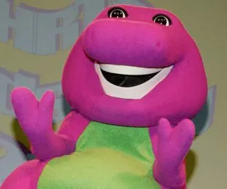 😄 d42f657b Barney Barney, khủng long tím, chương trình thiếu nhi, khủng long, thân thiện, chương trình TV telegram sticker