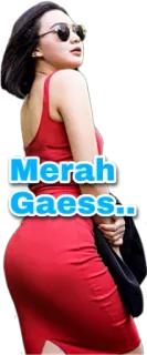 🔥 1a6caa33 Merah Gaess.. 女性, 赤いドレス, ファッション, スタイル, 美容 whatsapp sticker