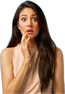 😮 53057f68 女性, びっくり, ショック, 女性, ポートレート, 唖然 whatsapp sticker