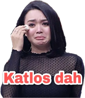 😭 57dde2a4 Katlos dah 泣く, 女性, 悲しい, 感情的, インドネシア, 表情 whatsapp sticker