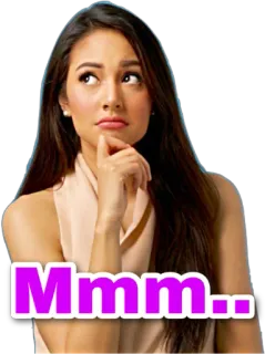 🙄 8acd53db Mmmm.. 女性, 考えている, 表情, うーん, 質問 whatsapp sticker