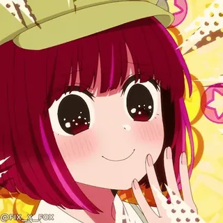 🤭 d242b428 @FIX_X_FOX chica anime, linda, sombrero, kawaii, dibujos animados, manga telegram sticker