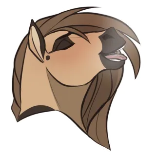 😜 7102ce4b koń, zwierzę, kreskówka, naklejka, ilustracja, koński telegram sticker