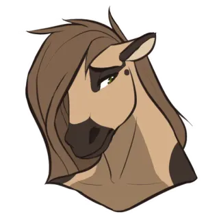 😢 7610ed2f koń, zwierzę, kreskówka, koń, klacz, ogier telegram sticker