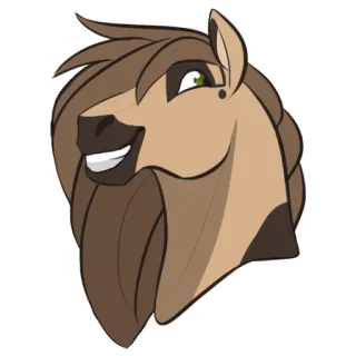 😃 d5d24e68 koń, zwierzę, kreskówka, ssak, portret, koń telegram sticker