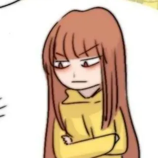 🎈 e1475979 卡通, 生气, 女孩, 女性, 动漫, 漫画 telegram sticker