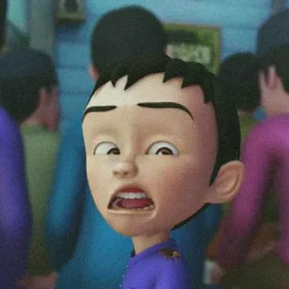 🌝 33b732c6 Upin Upin & Ipin cartoon, animatie, Upin, Upin en Ipin, personage, grappig, jongen telegram sticker