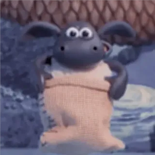 👶 1b96e8ed Shaun Shaun the Sheep 绵羊, 动画, 卡通, 动物, 角色, 搞笑 telegram sticker